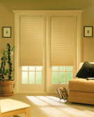 EcoSmart shades fit easily on doors.